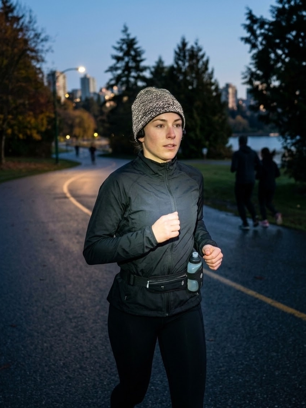 Unisex 3M Reflecting Thread Black Beanie - Meant For Runners
